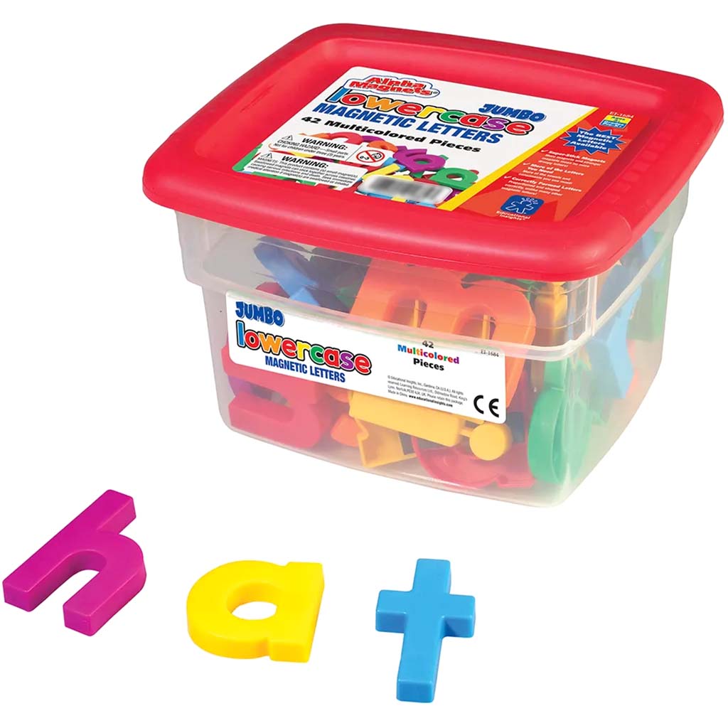 Jumbo Multicolor Lowercase Alpha Magnets