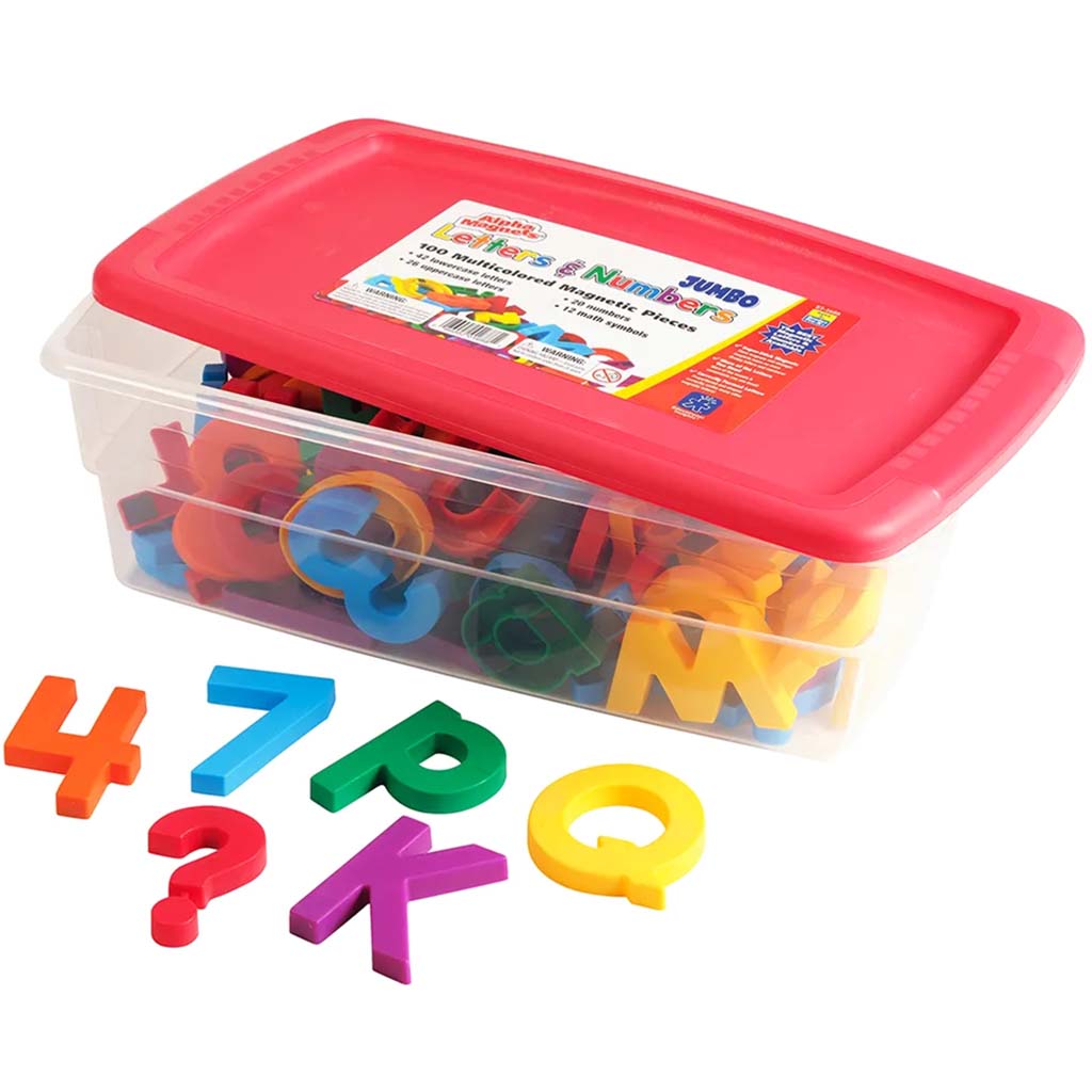 Jumbo Multicolor Alpha &amp; Math Magnets 100