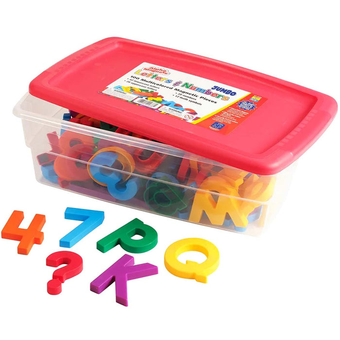Jumbo Multicolor Alpha & Math Magnets 100