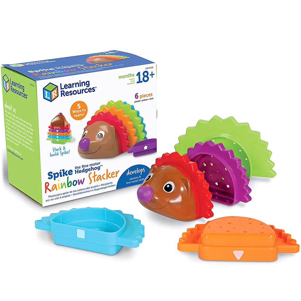 Spike the Fine Motor Hedgehog Rainbow Stacker