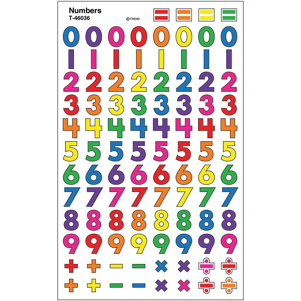 Numbers Super Shapes Sticker