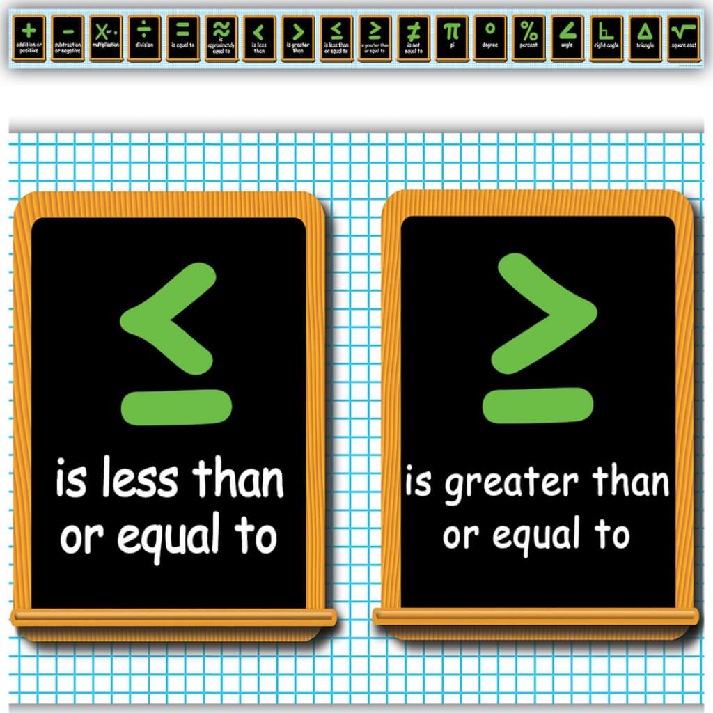 Math Symbols Brainy Border 