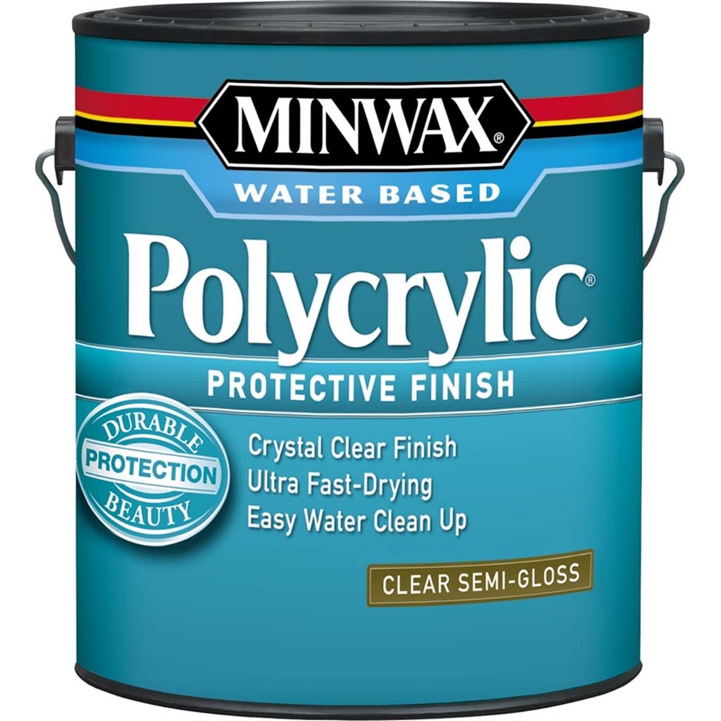 Polycrylic Clear Semi Gloss Protective Finish Gallon Water Based