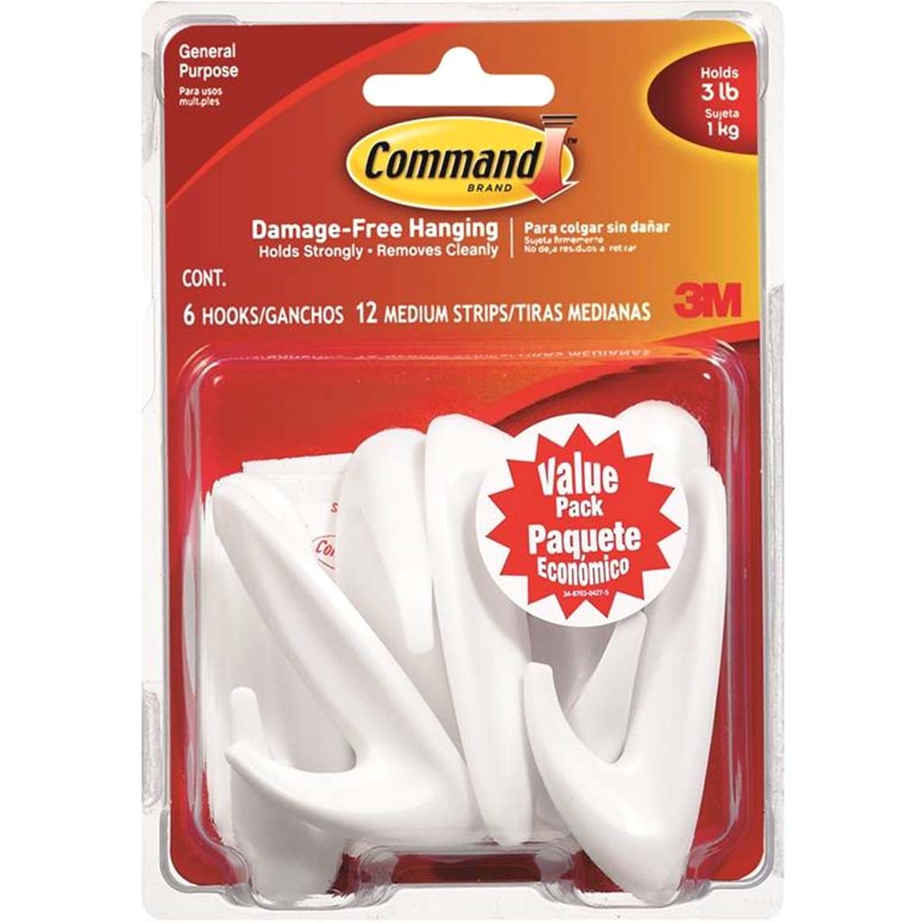 3M Command Medium Designer Hooks Value Pack