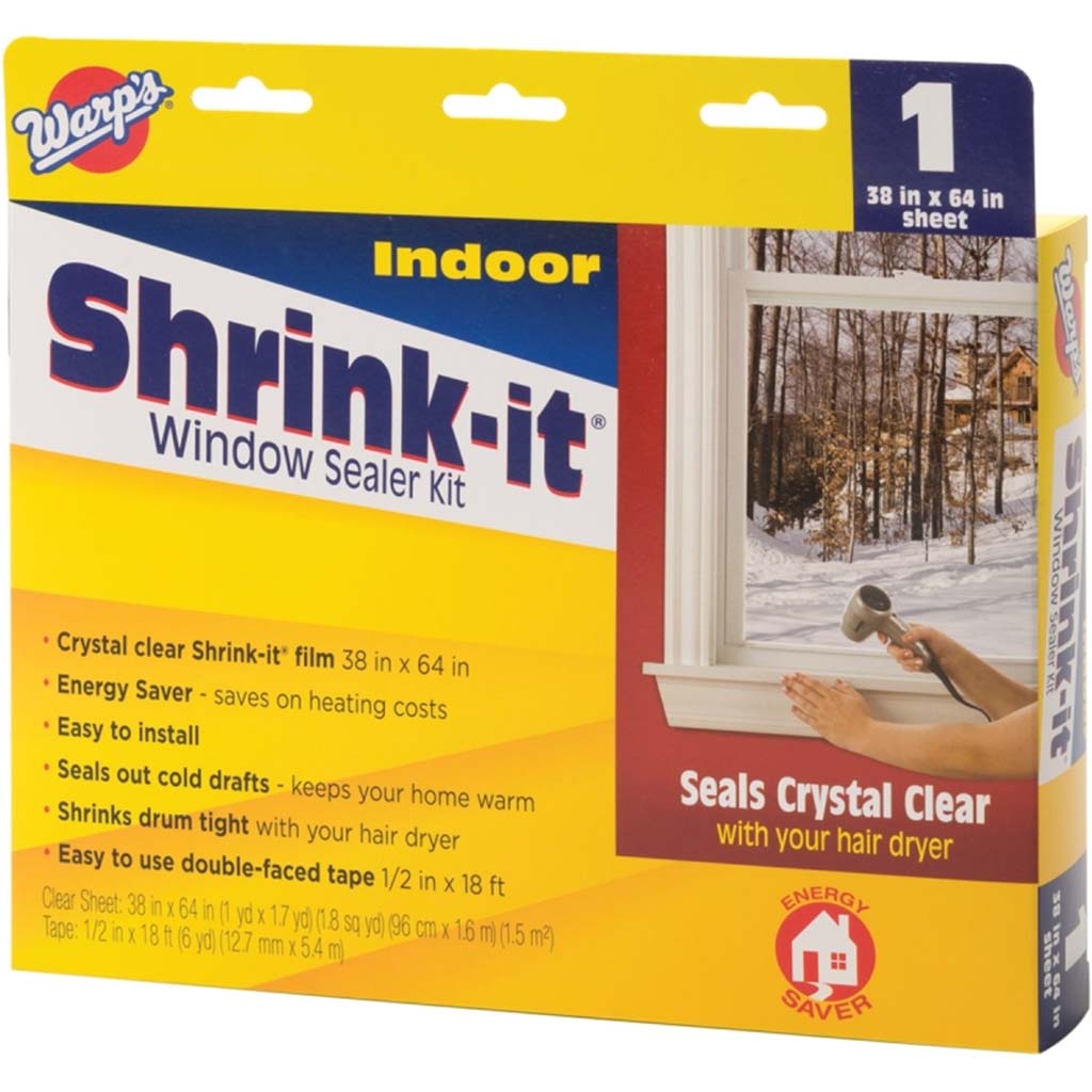 Warp&#39;s Shrink-it Window Sealer Kit 38in Clear