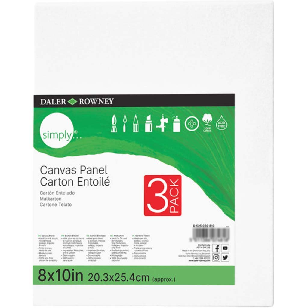 Canvas Panel 8in x 10in 3 Pack