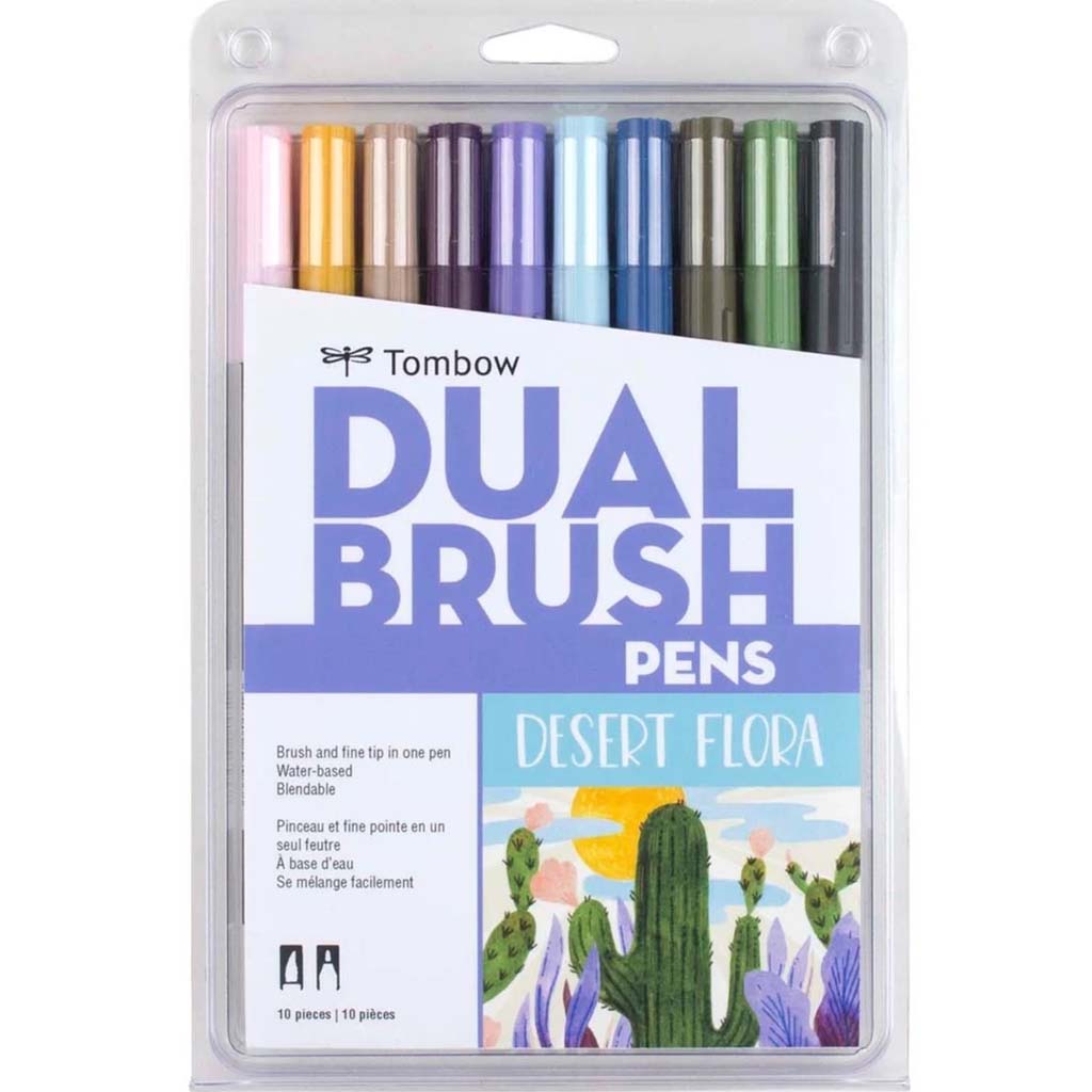 Dual Brush Set of 10 Desert Flora