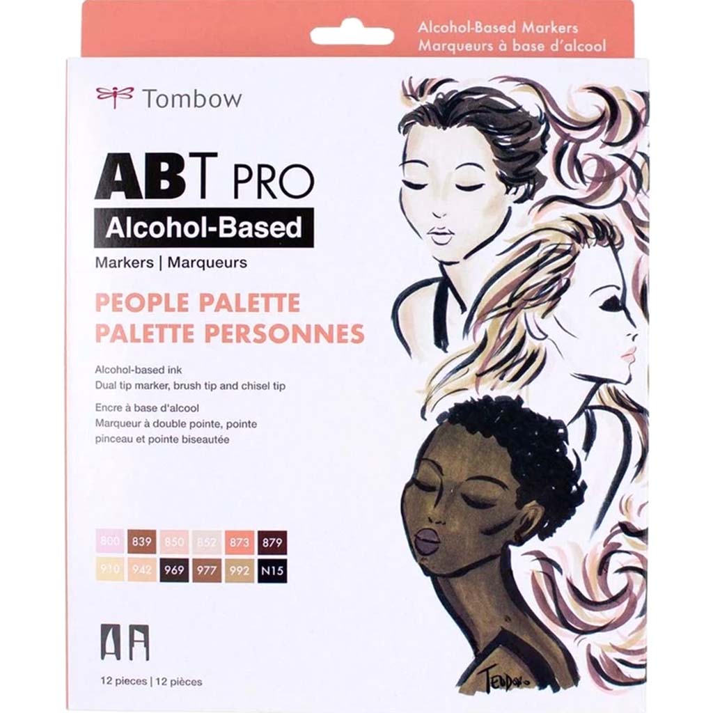 ABT PRO Brush Marker Set of 12 Color People