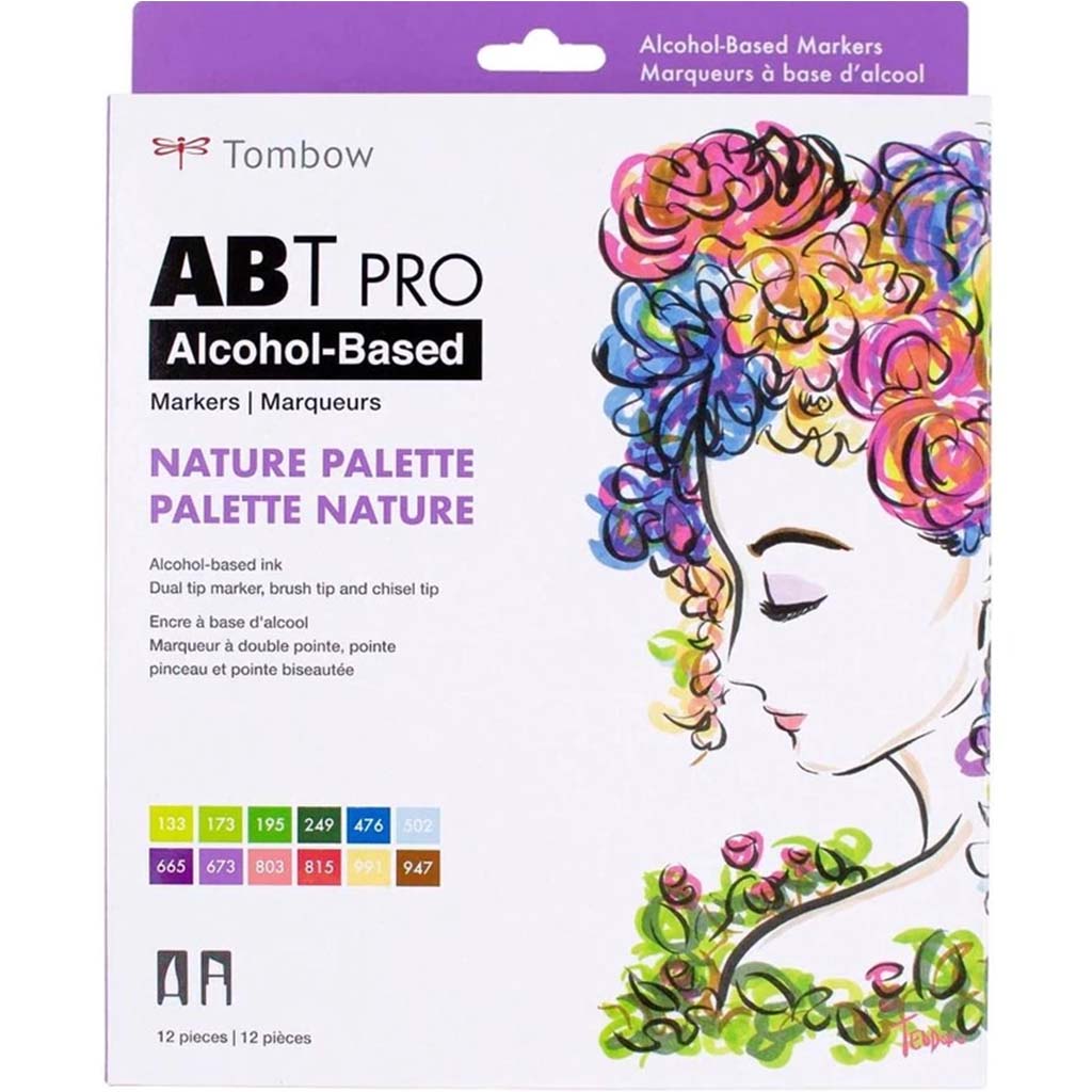 ABT PRO Brush Marker Set 12 Color Nature