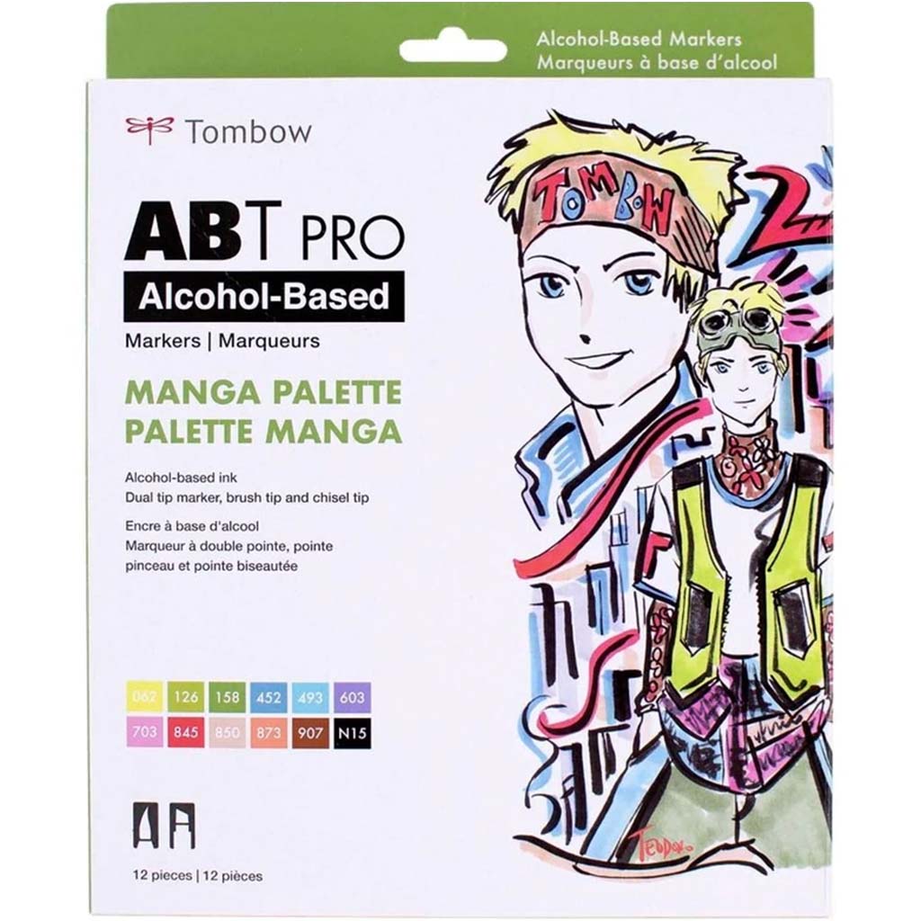 ABT PRO Brush Marker Set of 12 Color Manga