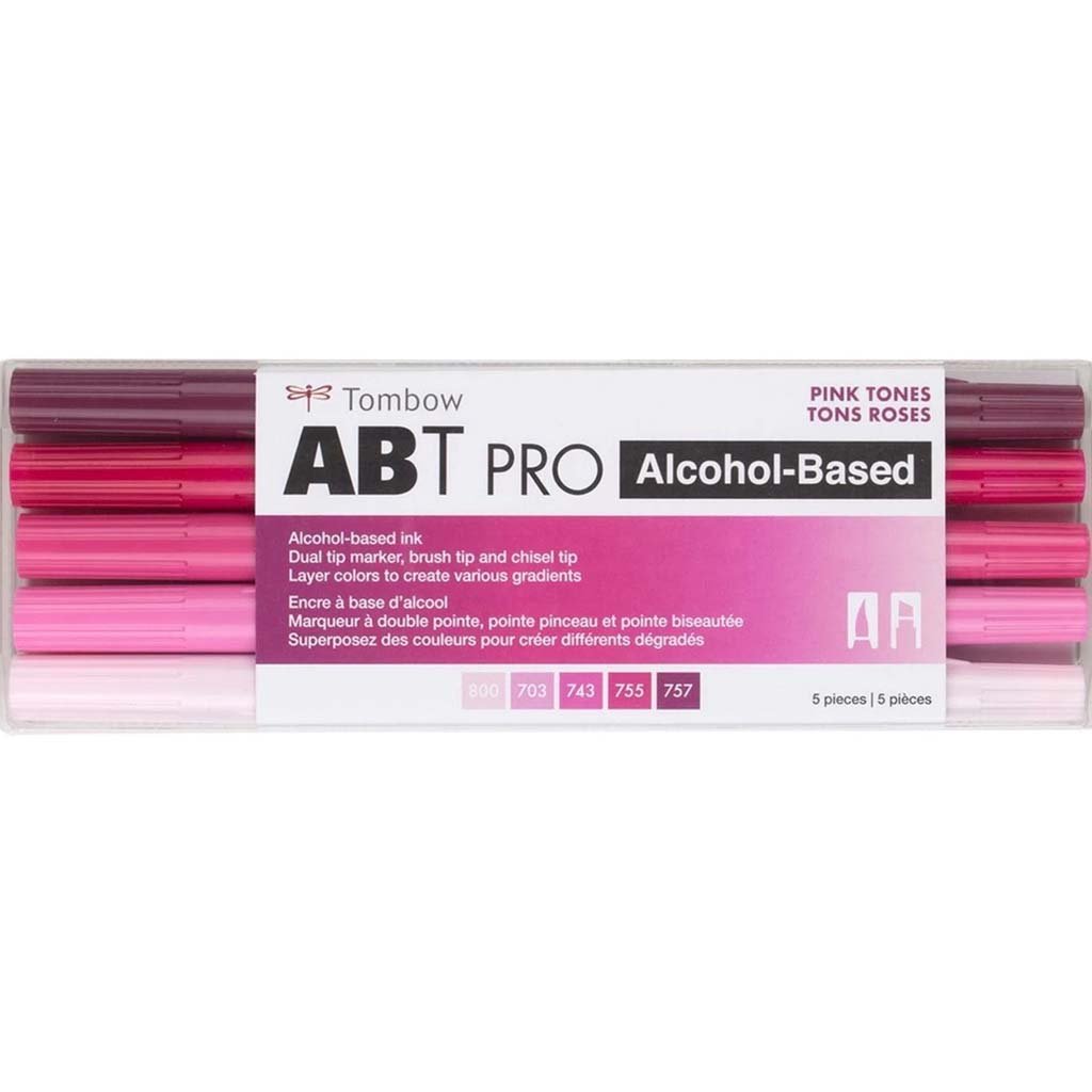 Tombow Abt Pro Alcohol Markers - Orange Tones, Set of 5