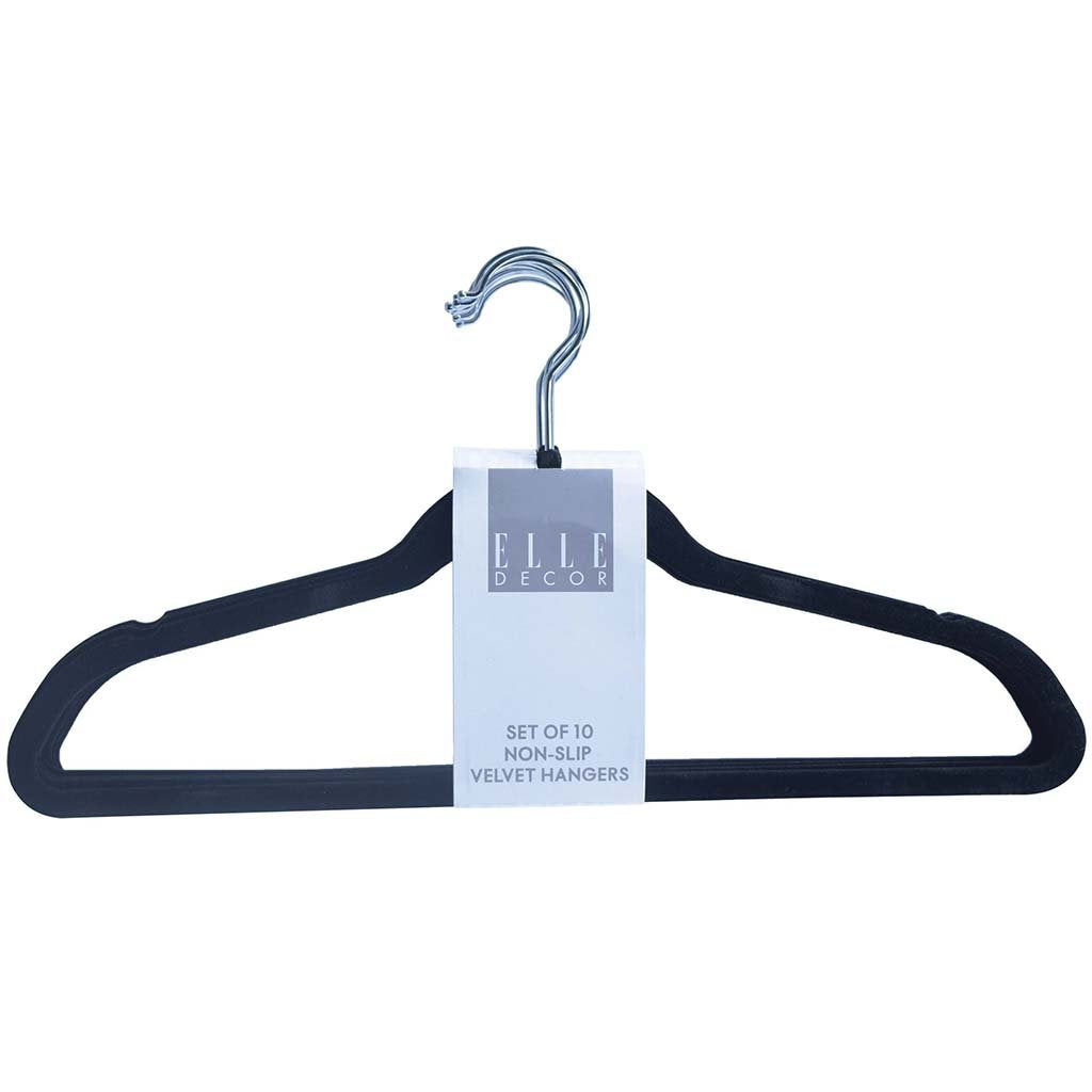 Velvet Hanger Black, 10pk