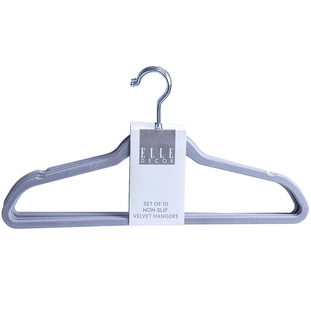 Velvet Hanger Gray, 10pk