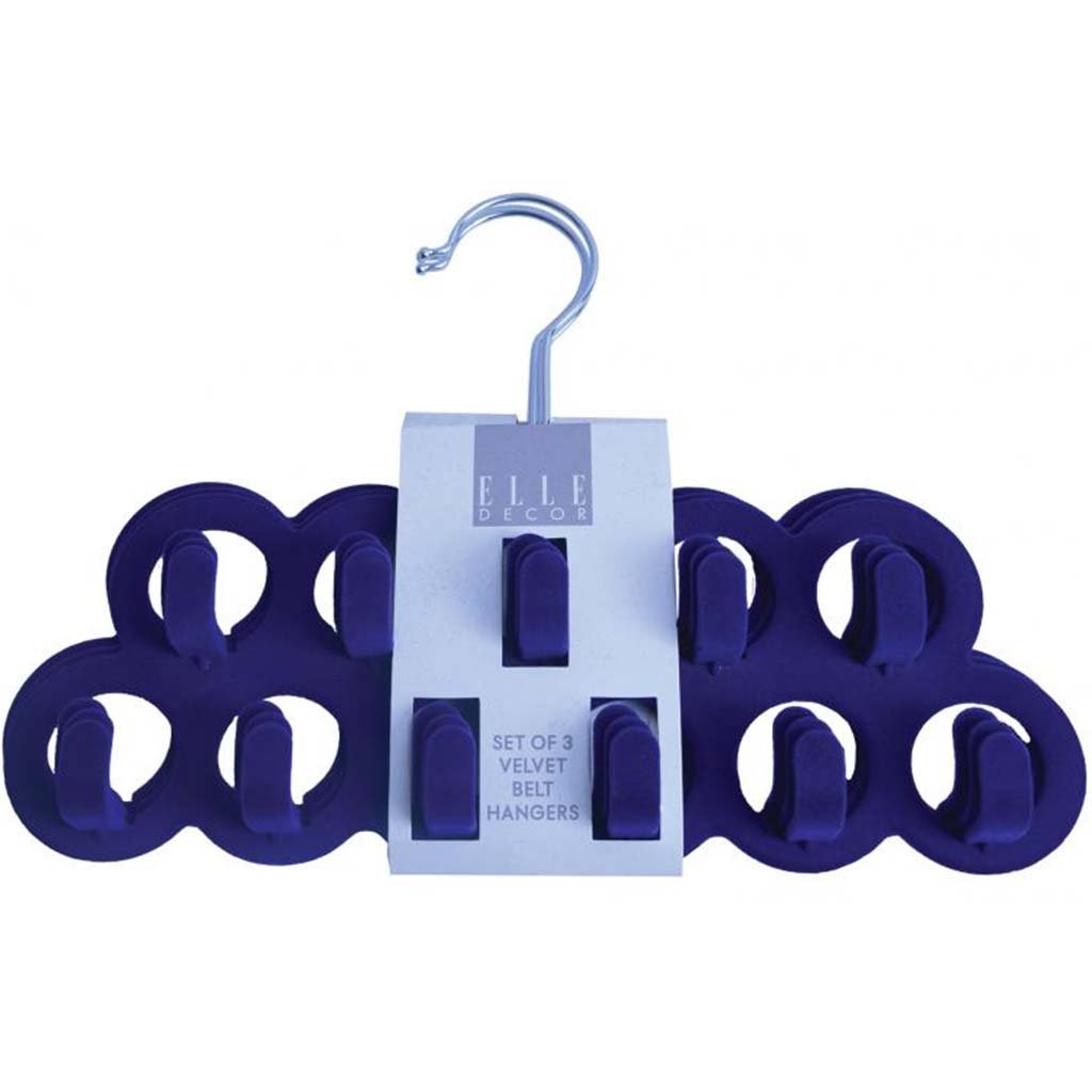 Velvet Belt Hangers 3Pk