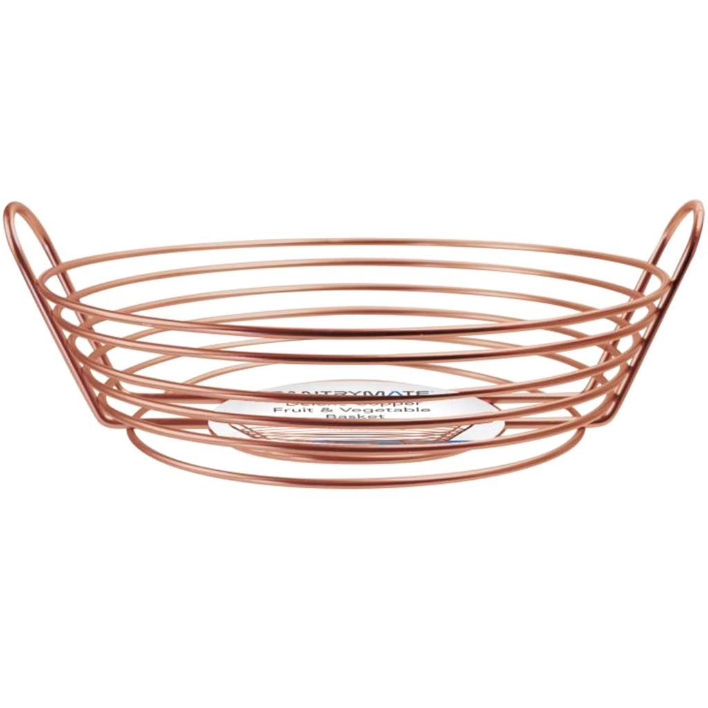 Deluxe Rubbed Copper Fruit Basket