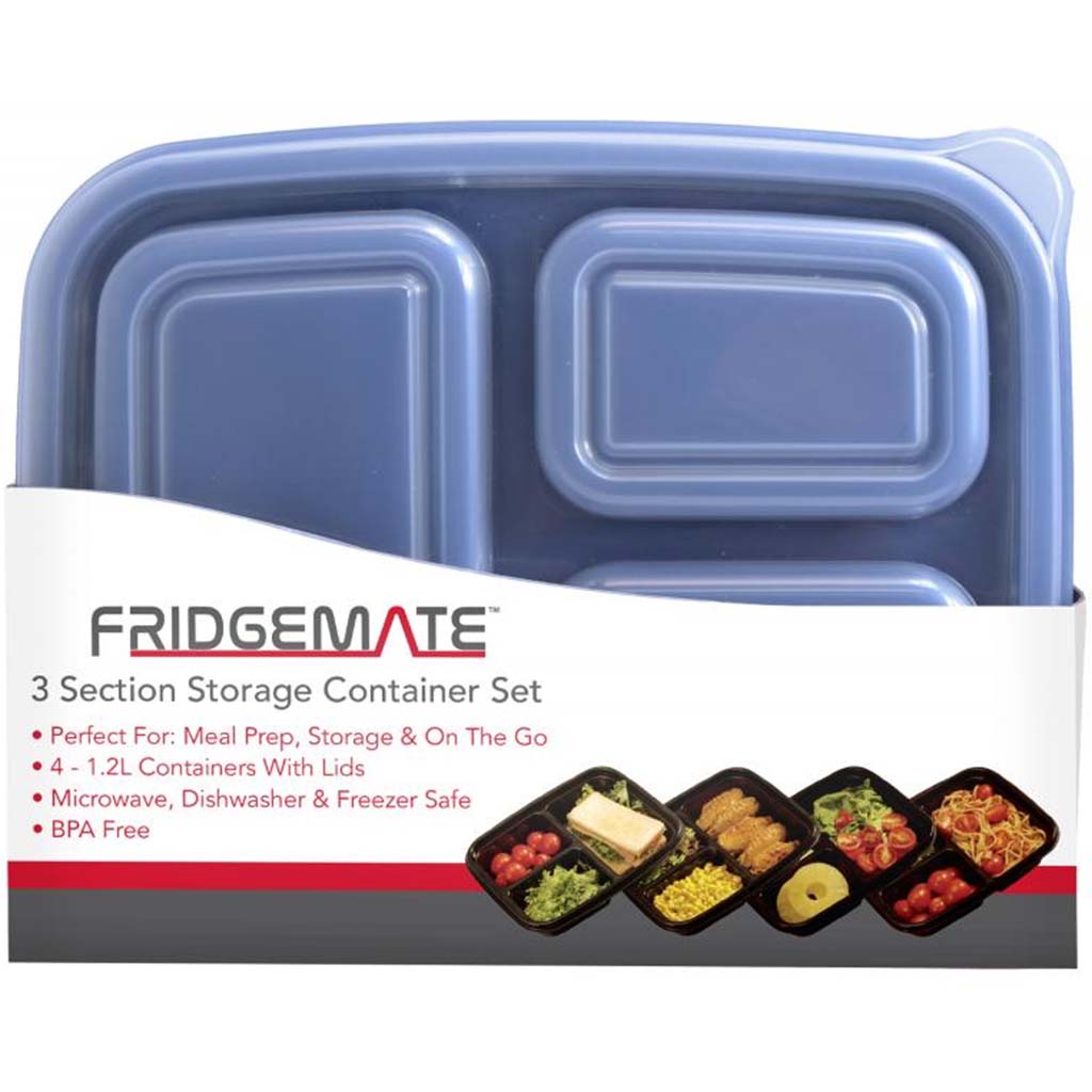 3-Section Container Set with lids