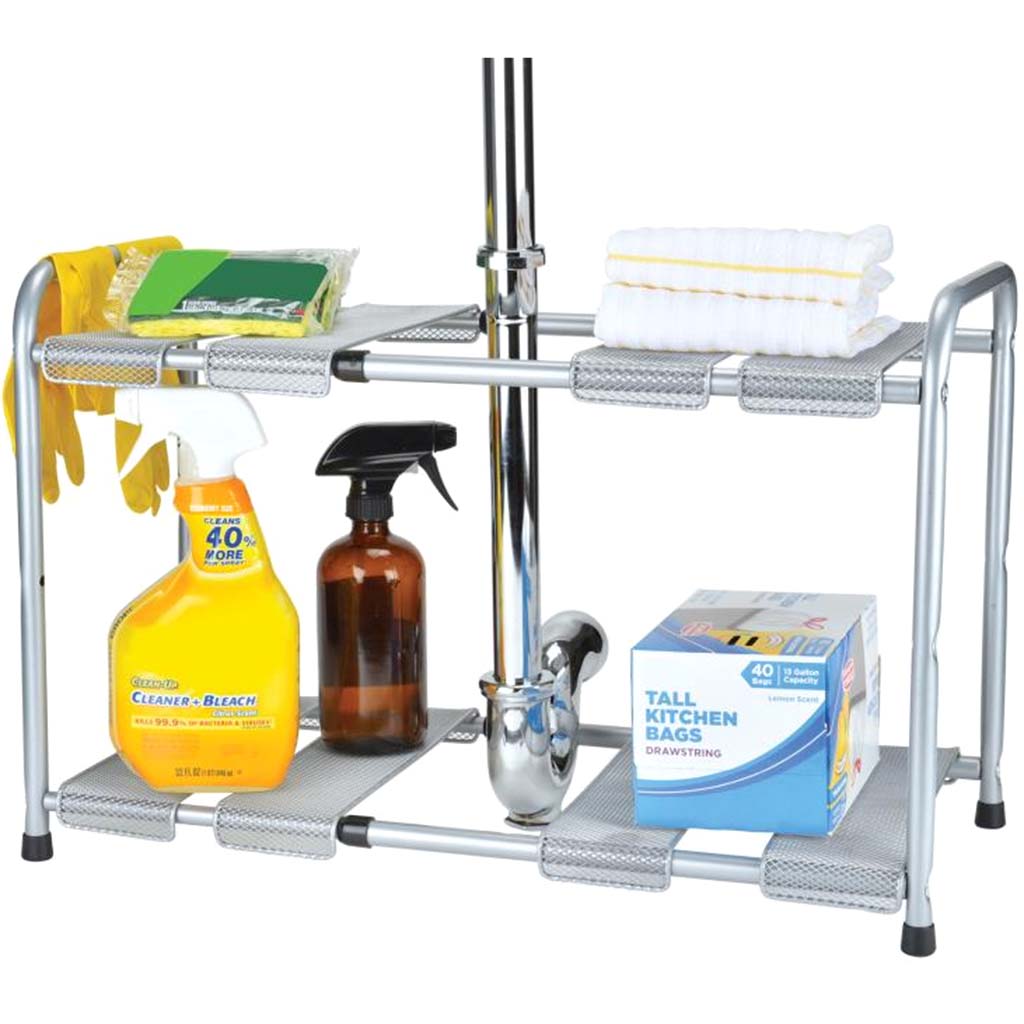 Expandable Under Sink Shelf