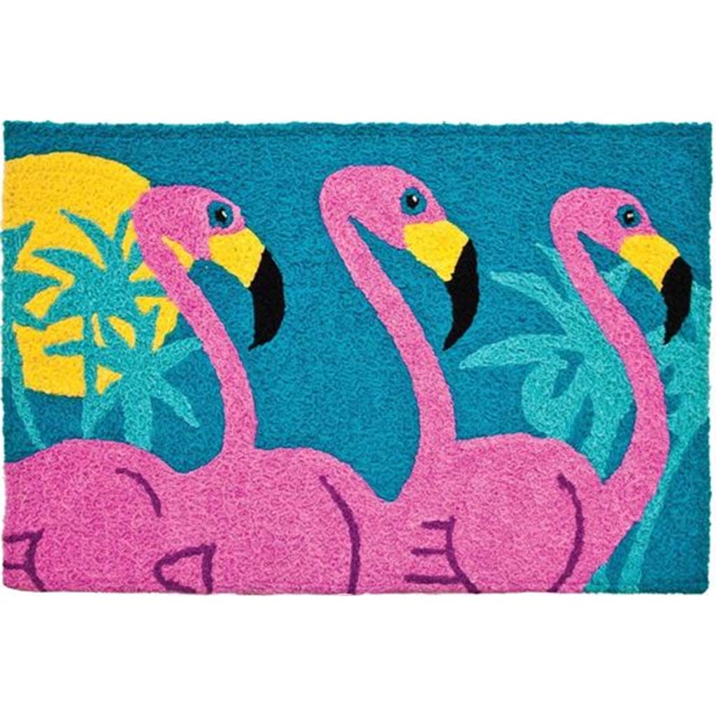 Tropical Flamingos Rug 20in x 30in