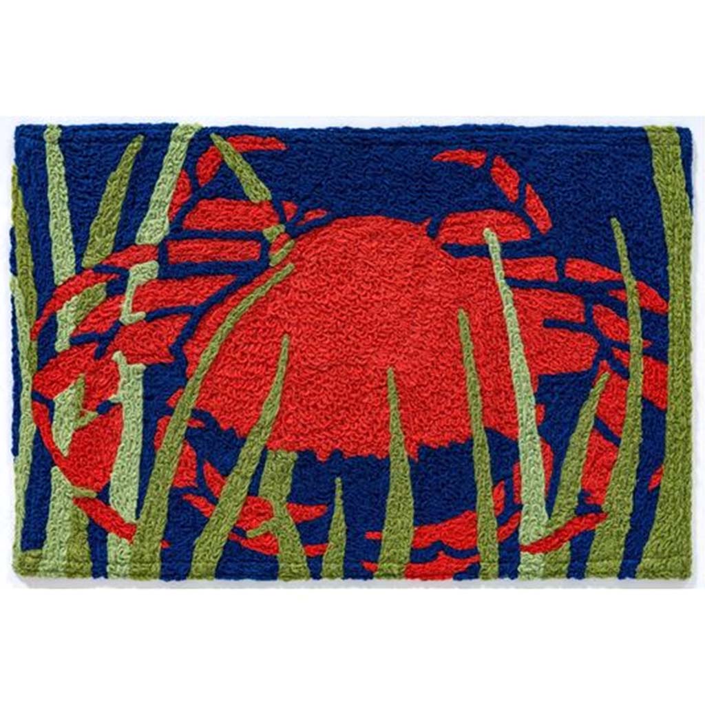 Red Crab In Seaweed Rug 20in x 30in