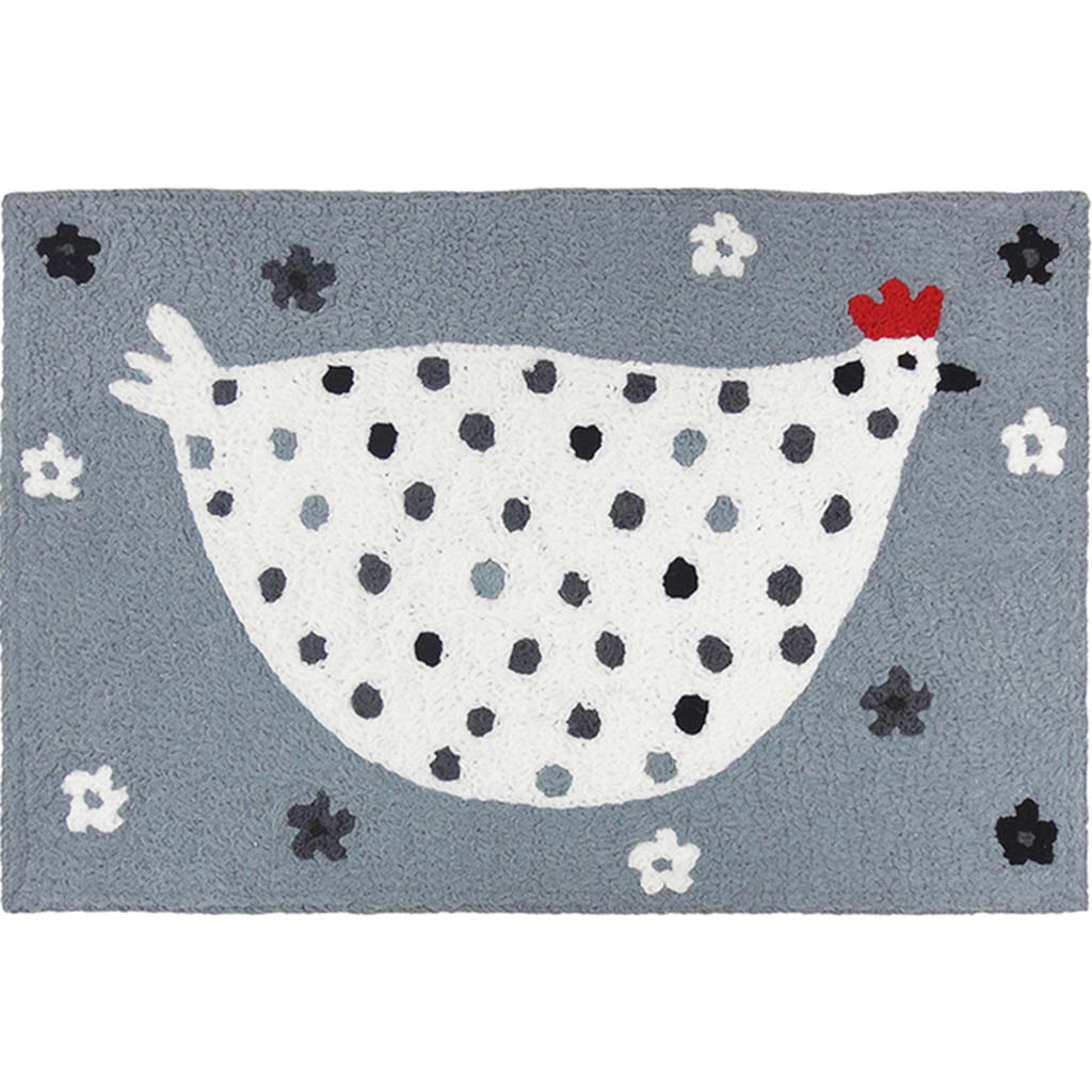 Cool Grey Chick Rug 20in x 30in