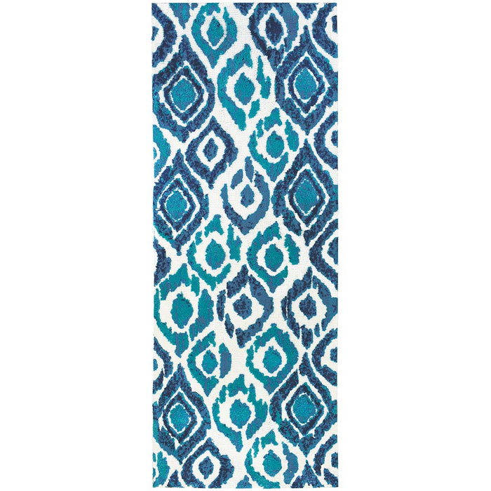 Blue & Green Ikat Runner 21in x 54in
