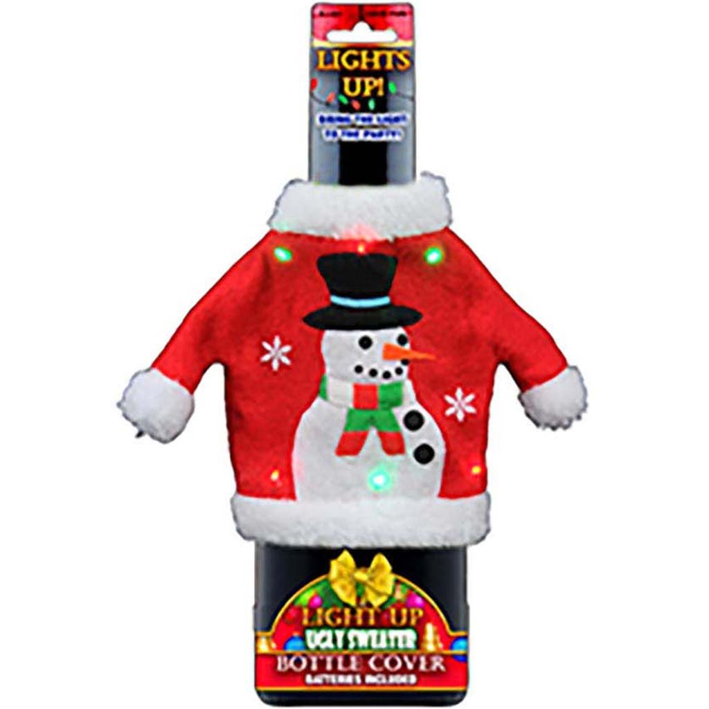 Light Up Ugly Sweater Bottle, Ginger Bread