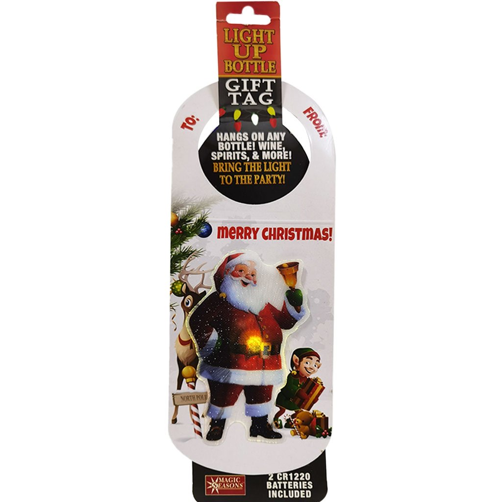 Light Up Bottle Gift Tag Christmas Decor