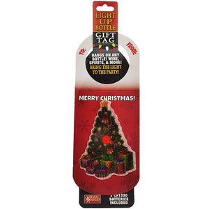 Light Up Bottle Gift Tag Christmas Decor, Elf