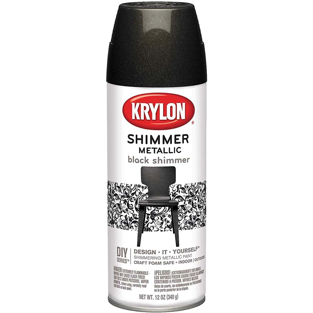 Krylon Shimmer Metallic Spray Paint 11.5oz Black