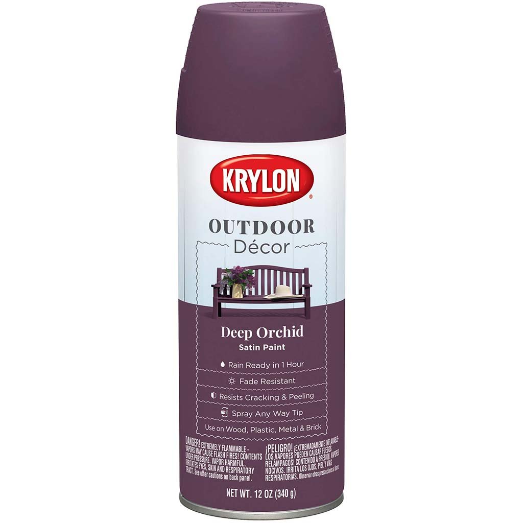 Krylon Outdoor Decor Paint Satin 12oz Deep Orchid