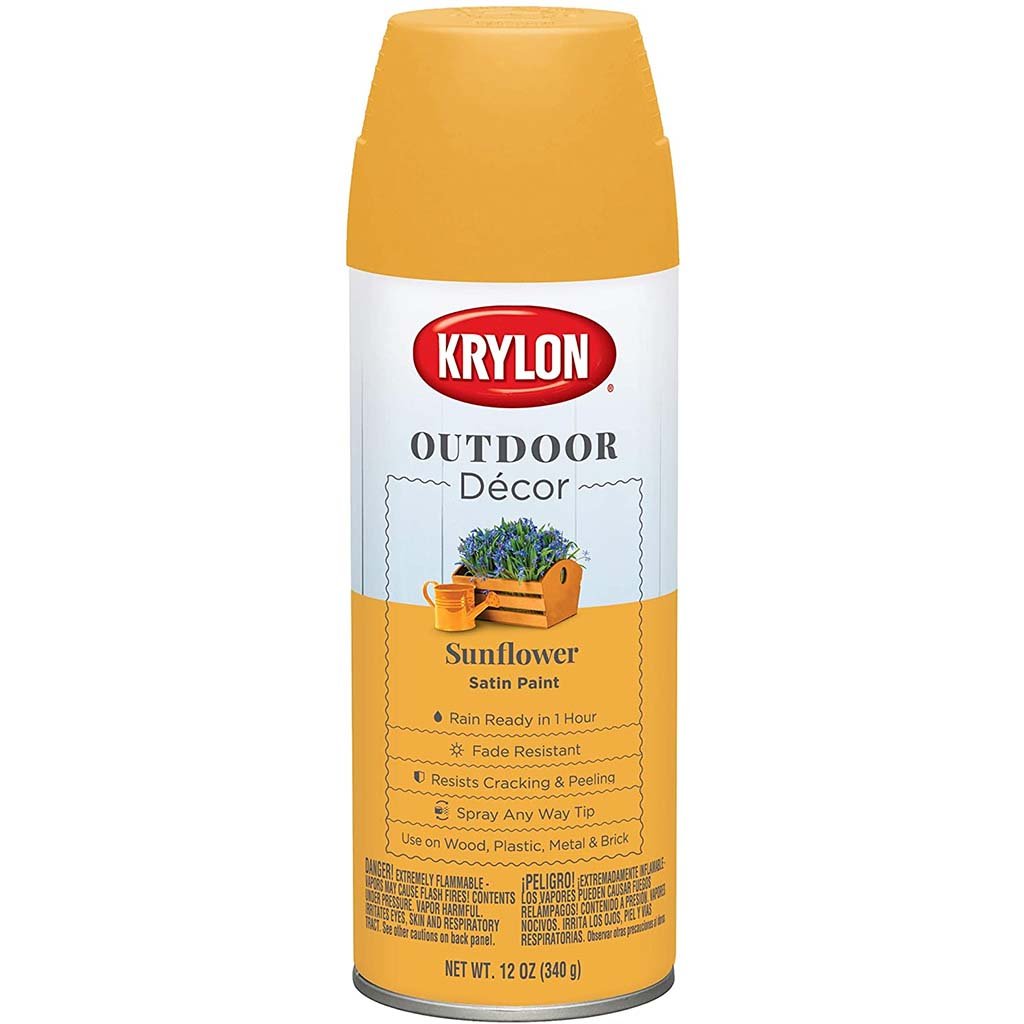 Krylon Outdoor Decor Paint Satin 12oz Sunflower
