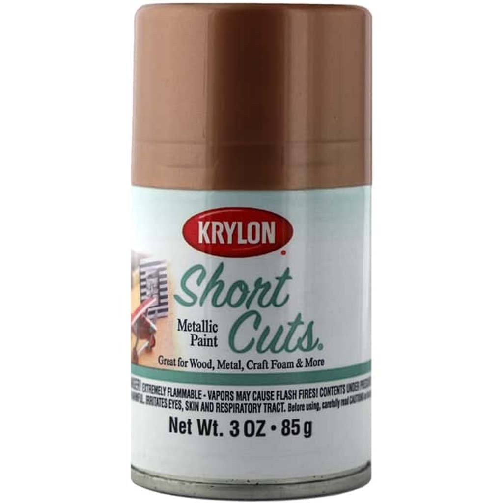 Krylon Shortcuts Spray Paint 3oz Metallic Blush Gold