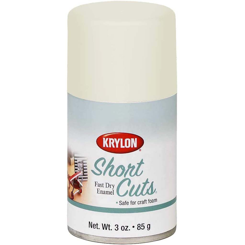 Krylon Shortcuts Spray Paint 3oz Satin White Chiffon