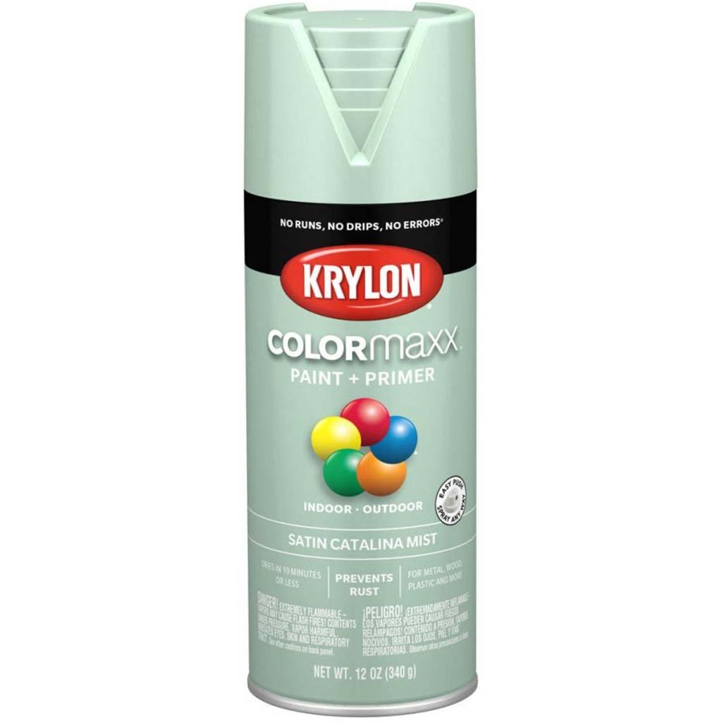 Krylon Colormaxx Spray Paint Satin 12oz Catalina Mist