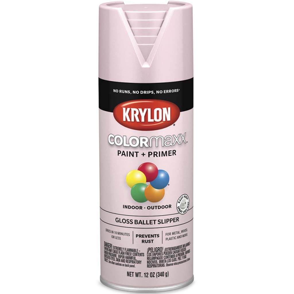 Krylon Colormaxx Spray Paint Gloss 12oz Ballet Slipper