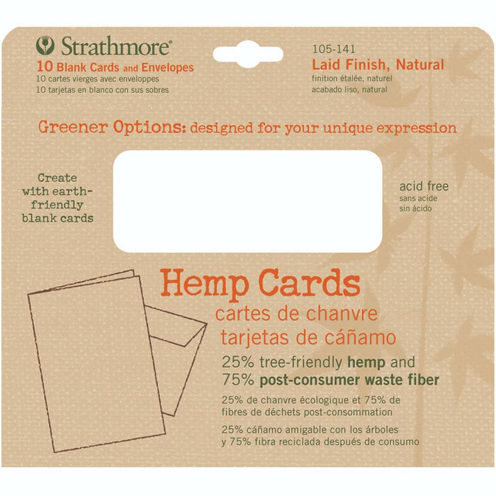 Hemp Blank Greeting Cards 10 Pack 5in x 7in