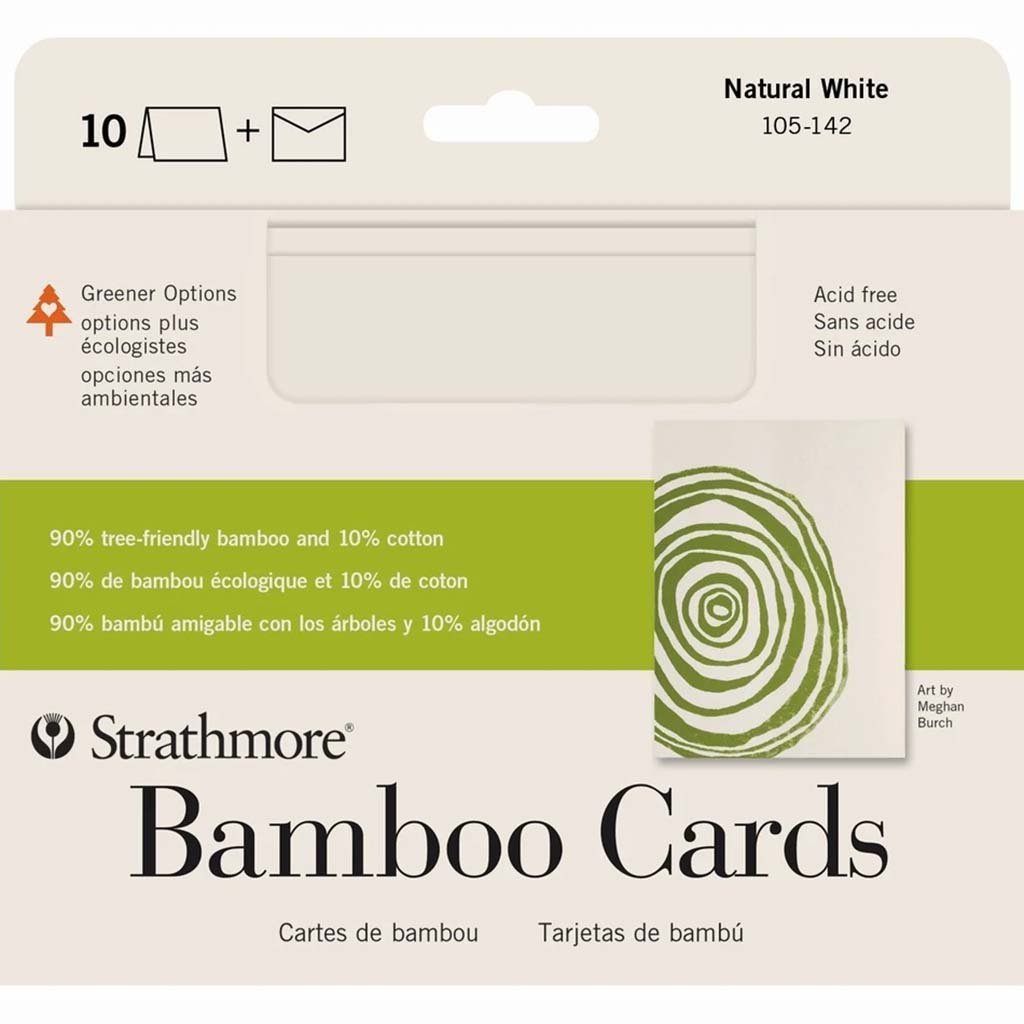 Bamboo Blank Greeting Cards 5in x 7in 10 Pack