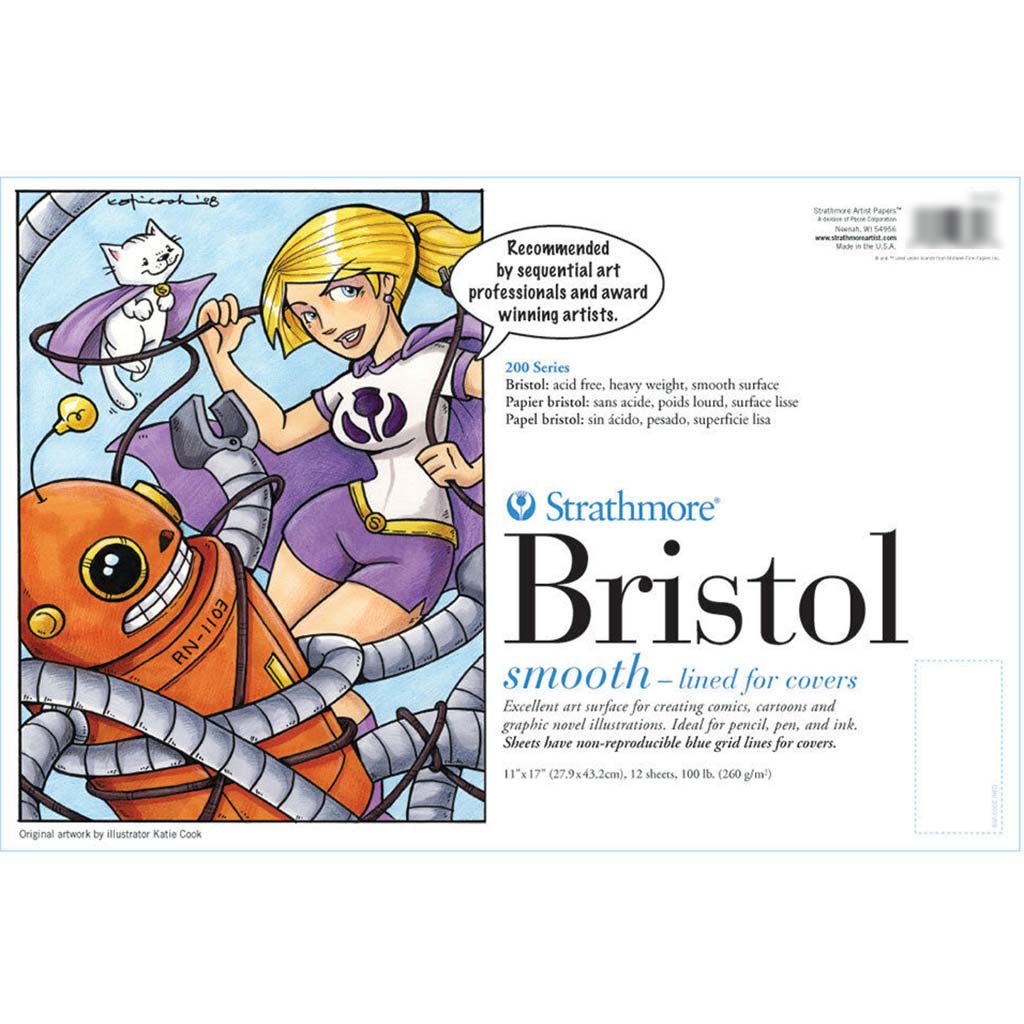 Strathmore 200 Sequential Series Bristol Pad 11in x 17in Smooth 24 Sheets