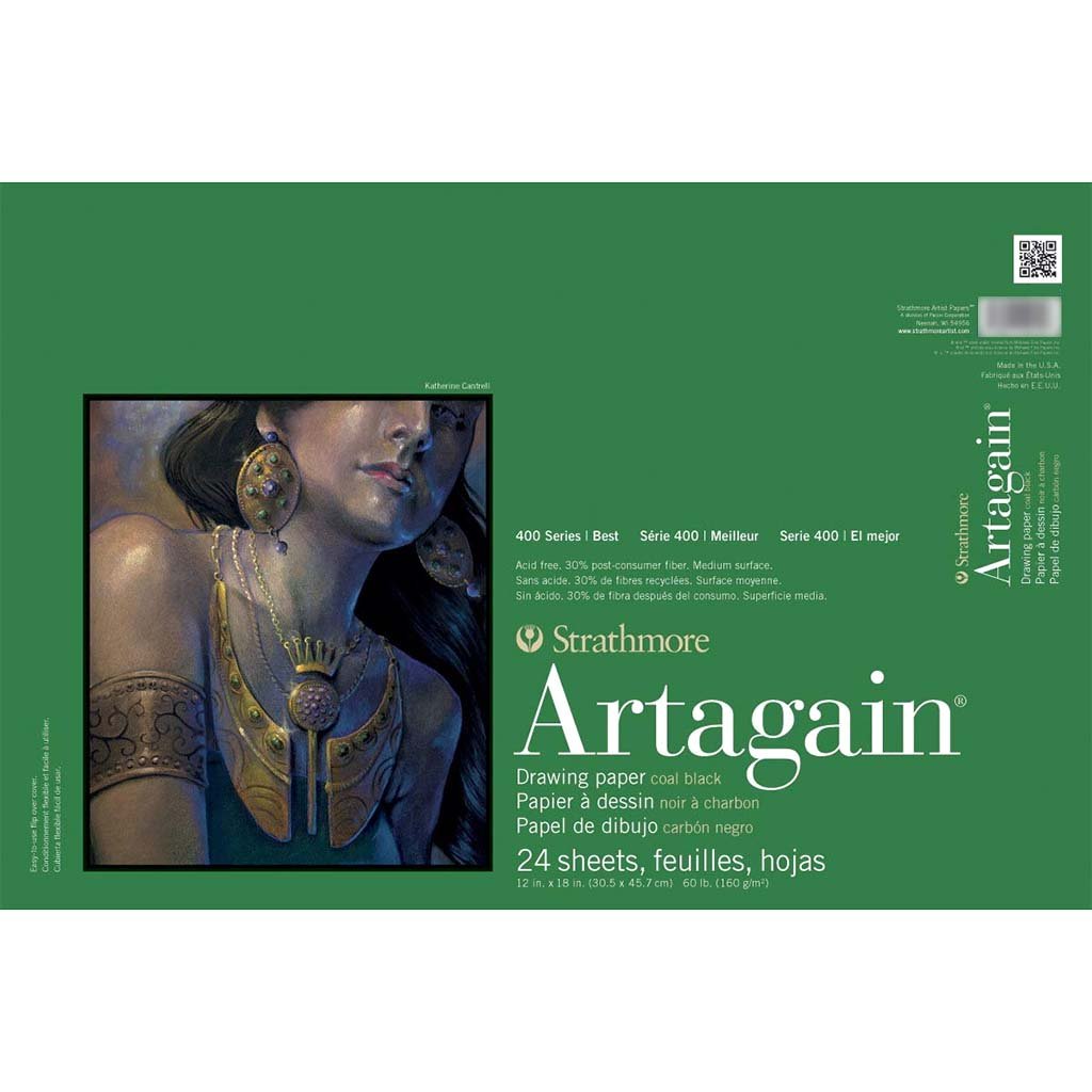 Strathmore Artagain Drawing Pad 12in x 18in Assorted Tints 24 Sheets