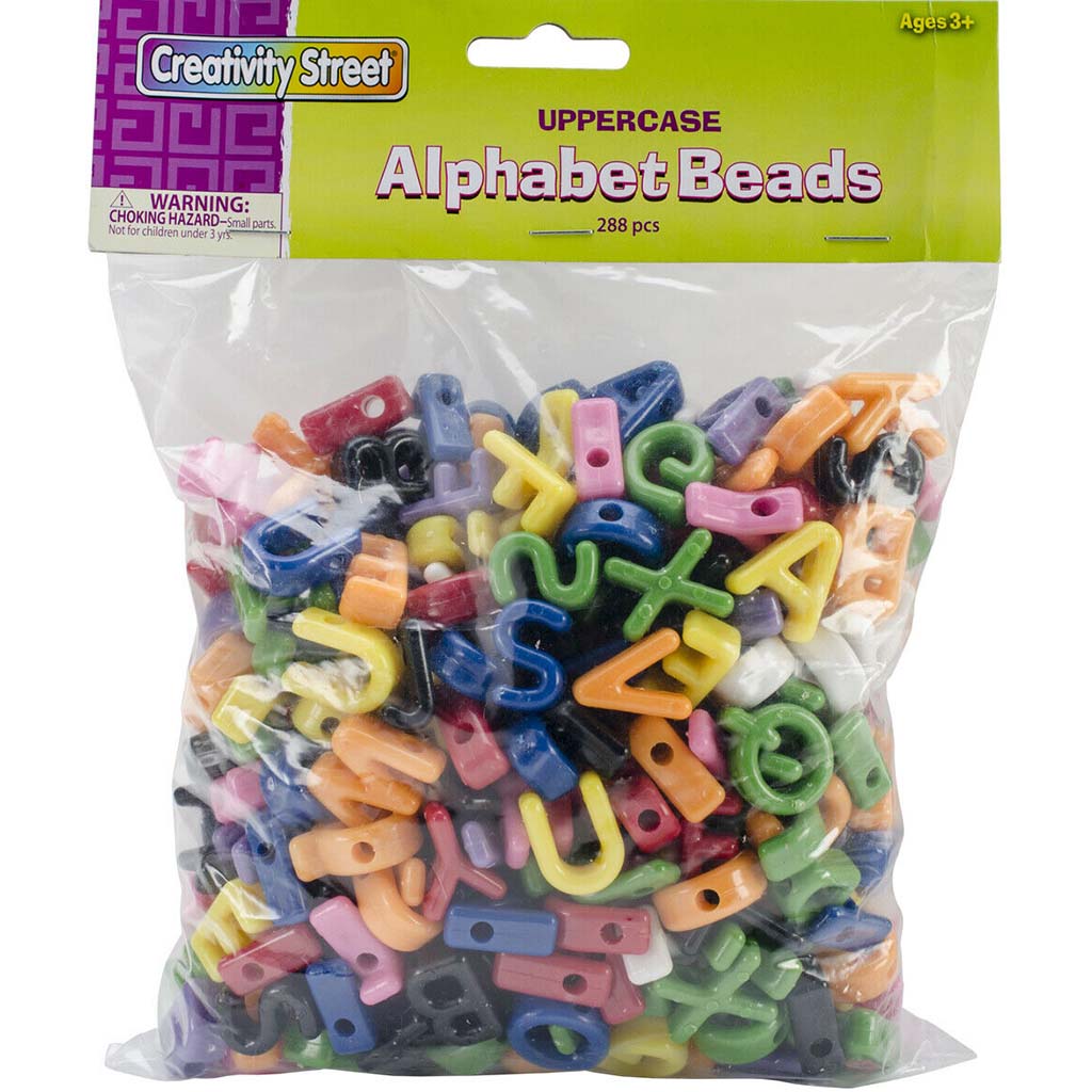 Creativity Street Upper Case Letter Beads, Assorted Colors, 288