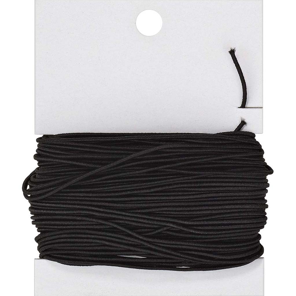 Elastic Cord 1.2mm x 25yd Black