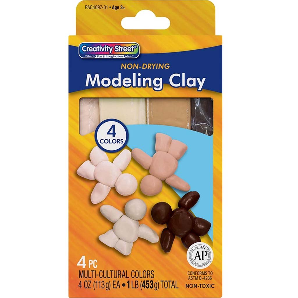 Modeling Clay 1lb Total 4 Multi-Cultural Assortment