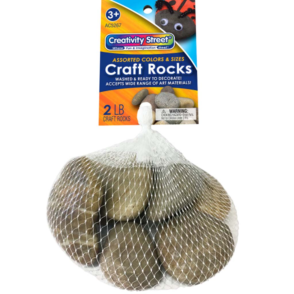 Craft Rocks Assorted Colors &amp; Sizes 2lb