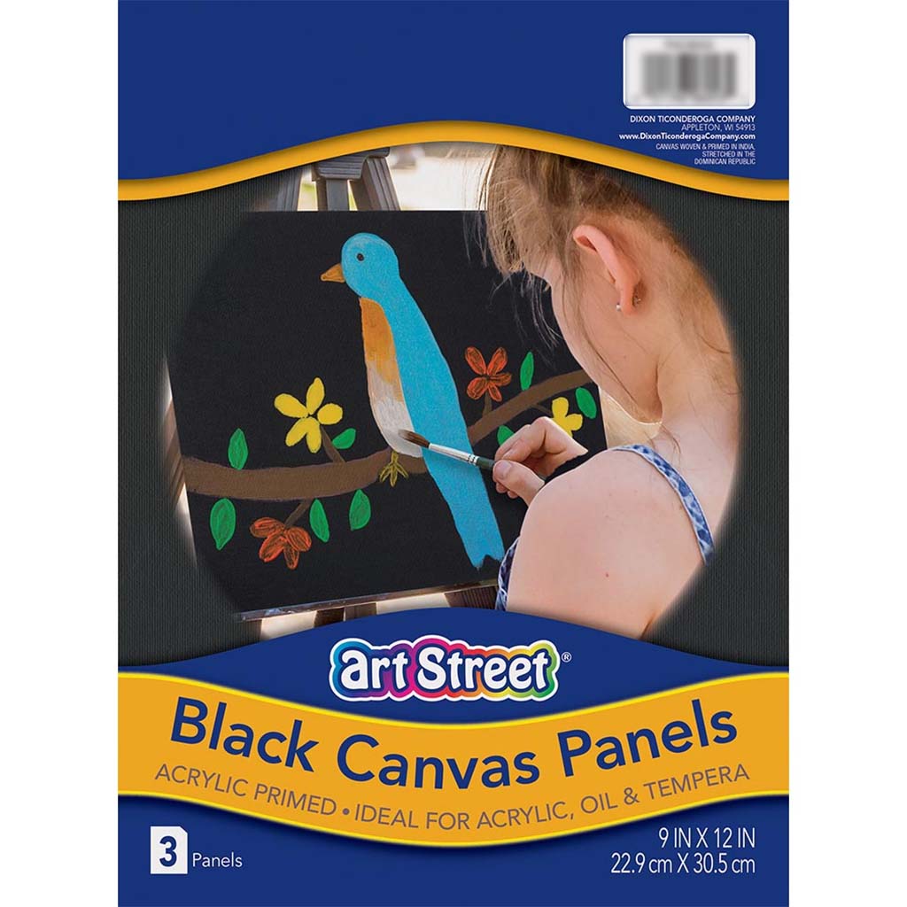 Canvas Panels 12in x 9in x 0.375in Black