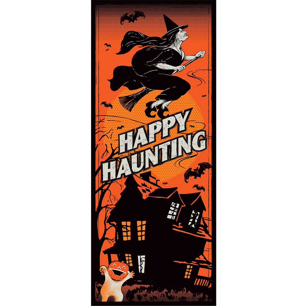 Vintage Halloween Door Cover, 30in X 6ft