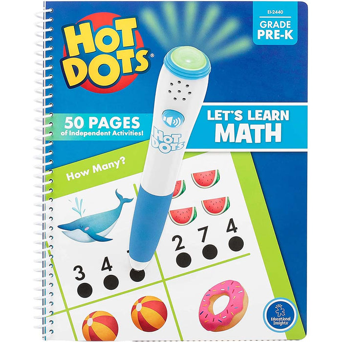 Hot Dots Let's Learn Pre-K Math Preschool Math Workbook