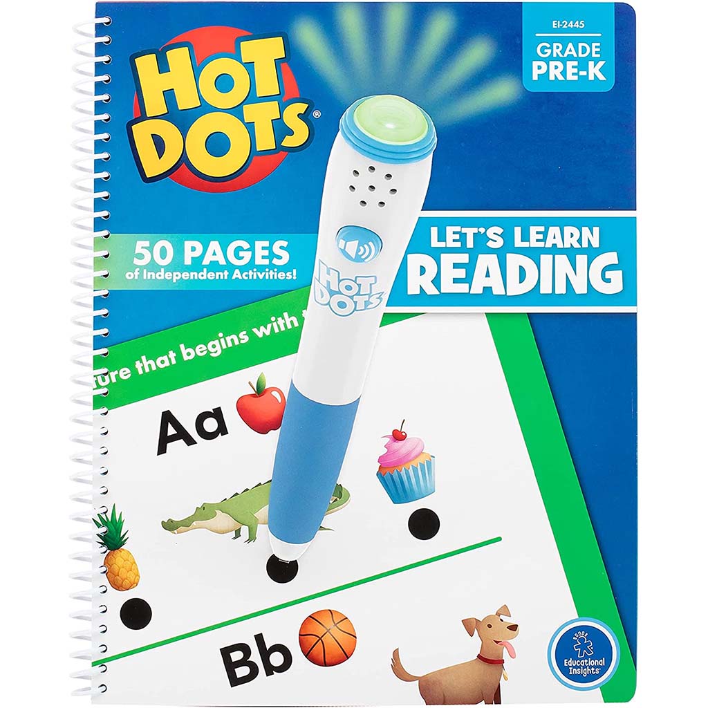 Hot Dots Let&#39;s Learn Pre-K Reading Learn to Read Preschool Workbook