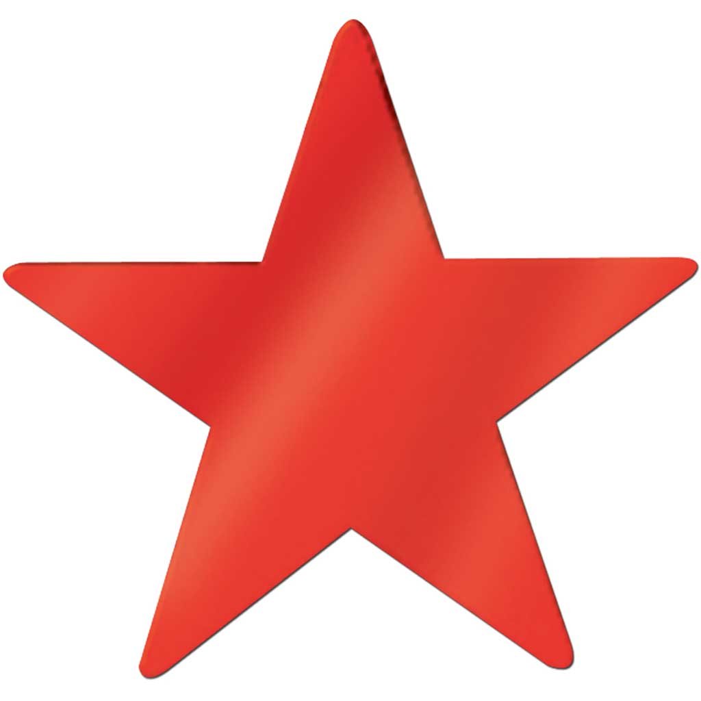 Jumbo Foil Star Cutout Red