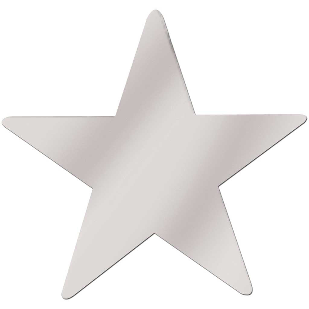 Jumbo Foil Star Cutout Silver