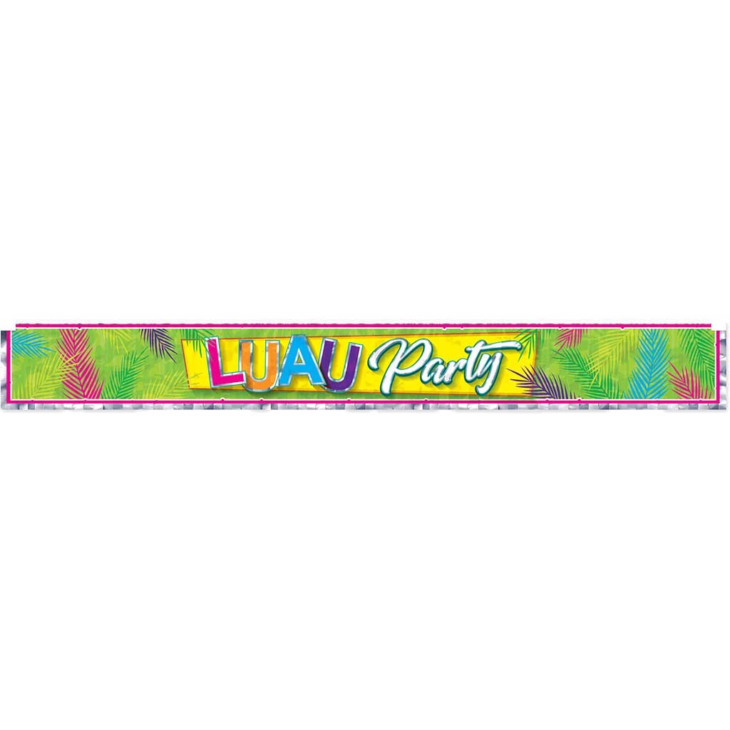 Metallic Luau Party Fringe Banner